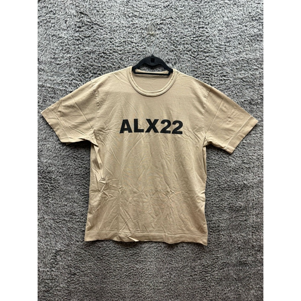 1017‎ Alyx 9SM Alx 22 Logo Crew Neck Graphic T Shirt Khaki Mens Size L